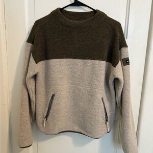 Prana Olive and Beige Sweatshirt